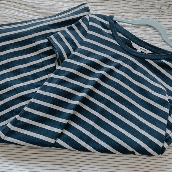 Women’s Sonoma Blue and White Striped Dress - Picture 1 of 3
